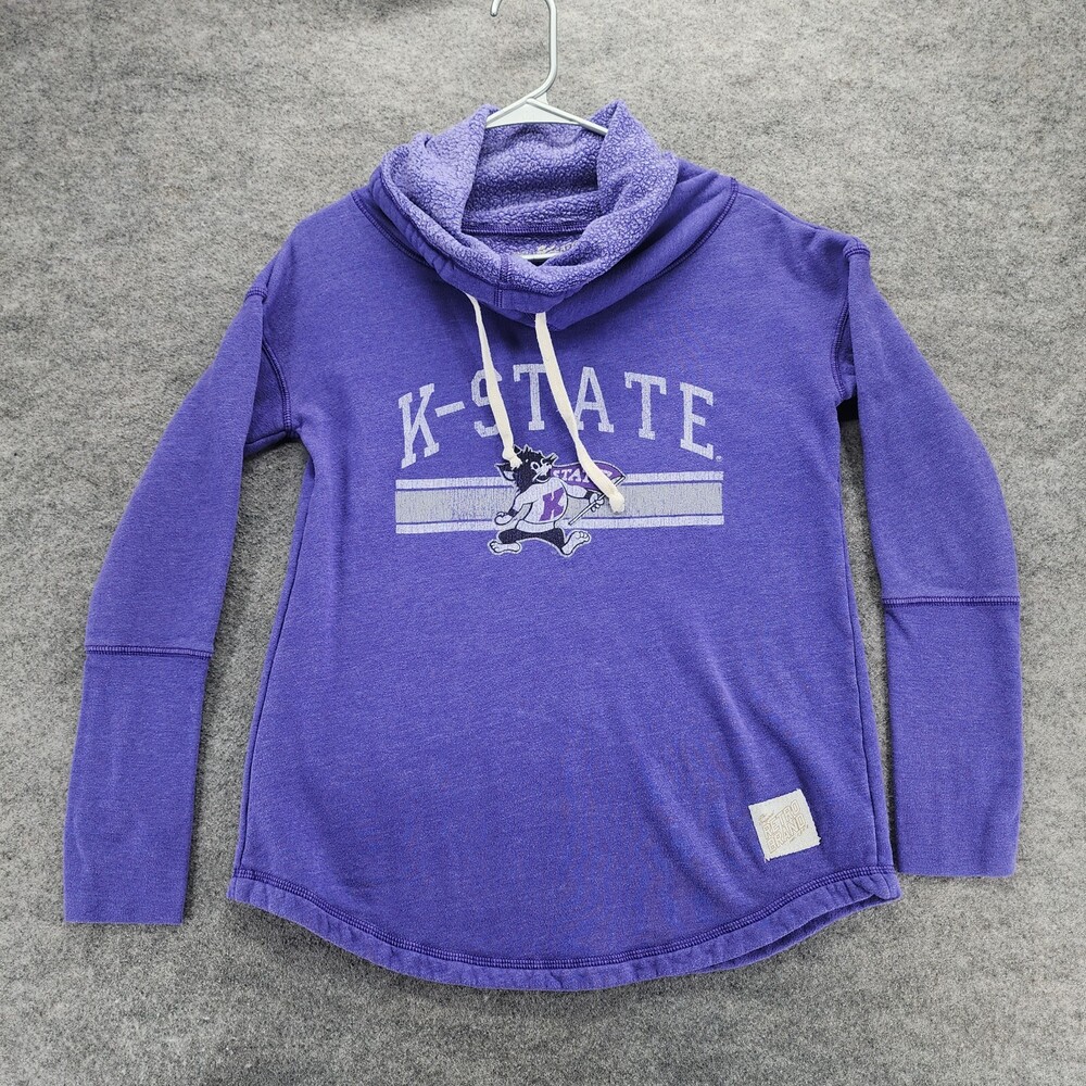 Kansas State Wildcats Sweatshirt Womens Small Long Sleeve Purple Retro Brand